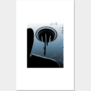 Space Needle In Abstract Posters and Art